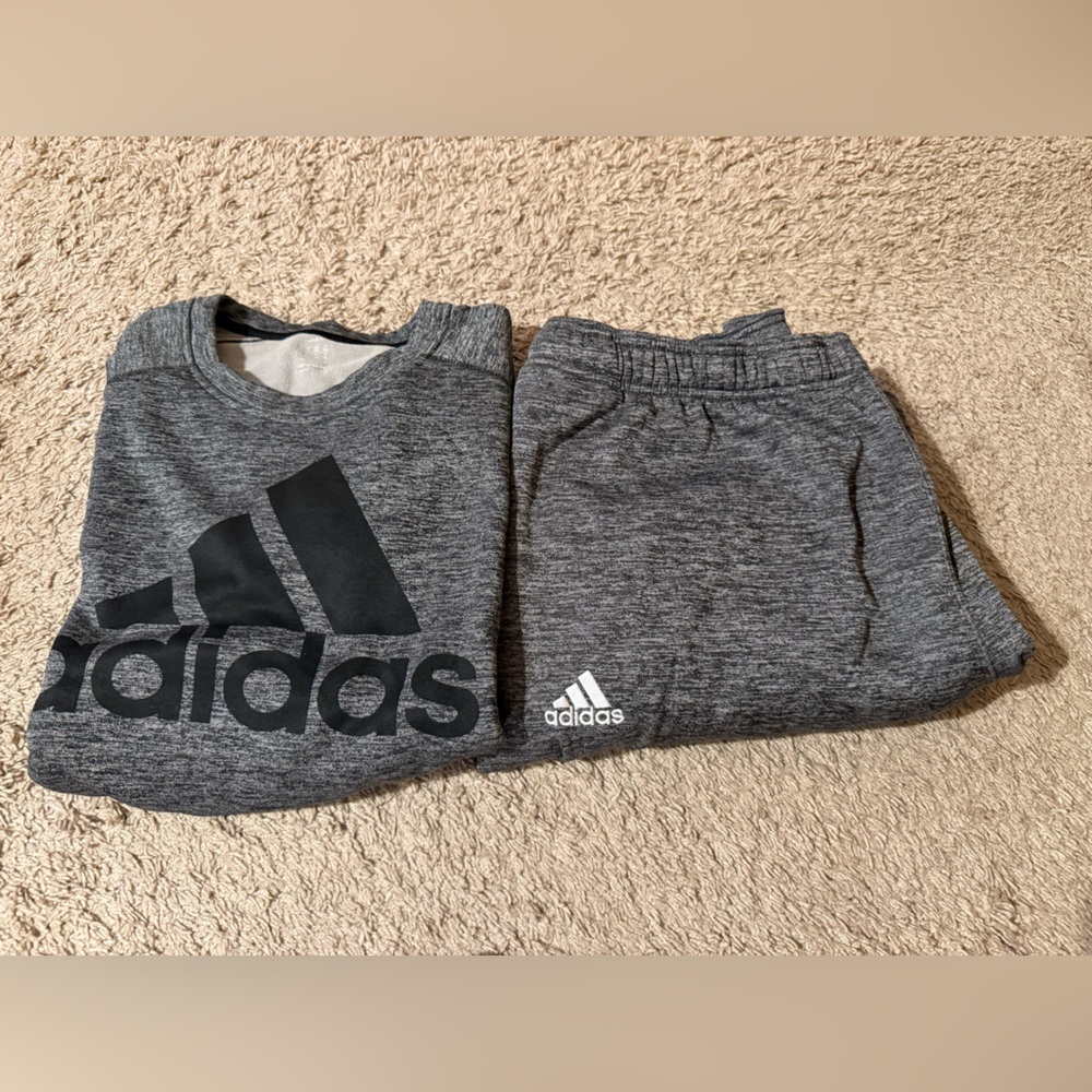 Adidas Gray Sweatshirt and Joggers Set